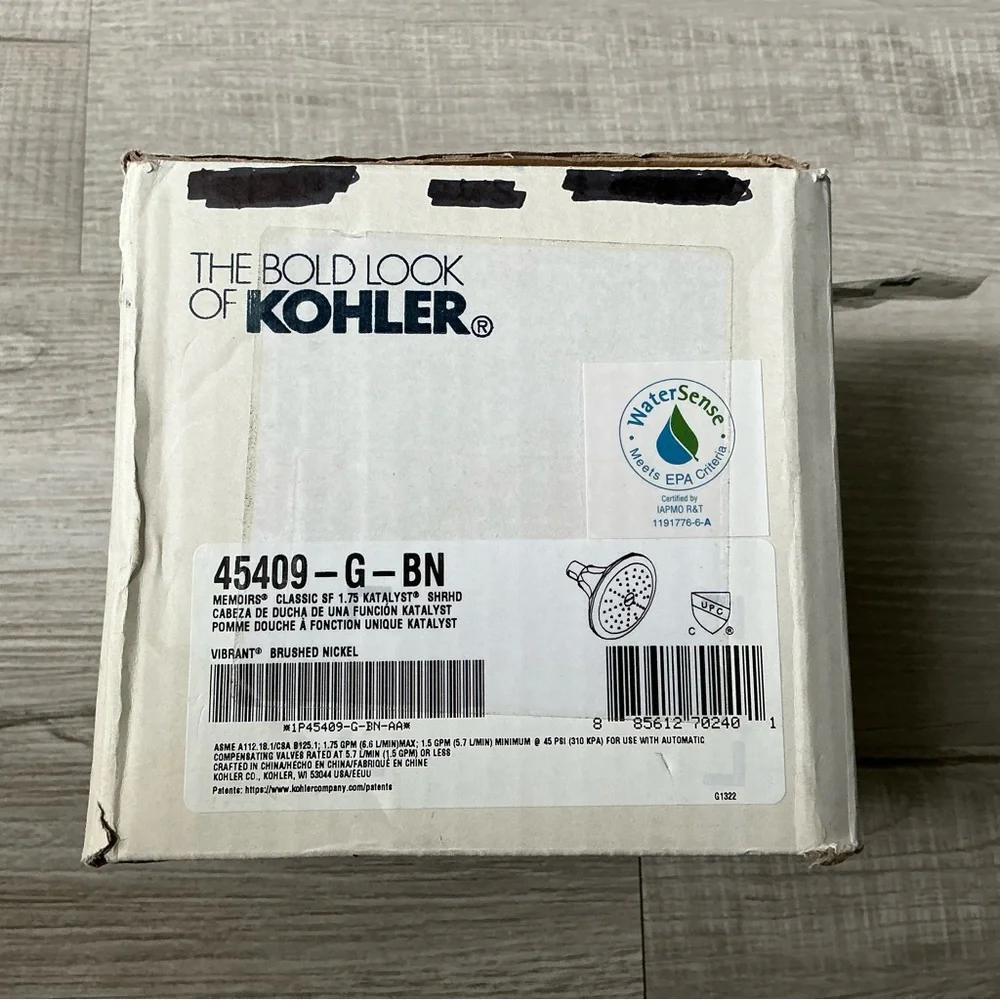 KOHLER Memoirs 45409-G-BN Showerhead – Vibrant Brushed Nickel